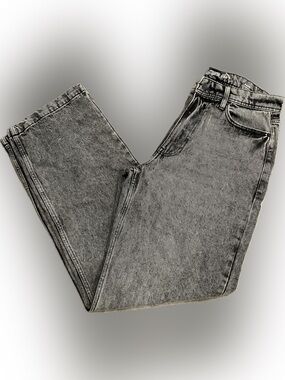 Original Use Men's Acid Black Wash Straight Leg Jeans 32x34